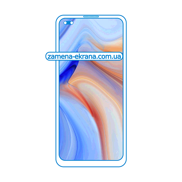стекло для наклейки Oppo Reno4